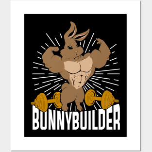 Bunnybuilder Funny Bodybuilding Bodybuilder Gift Posters and Art